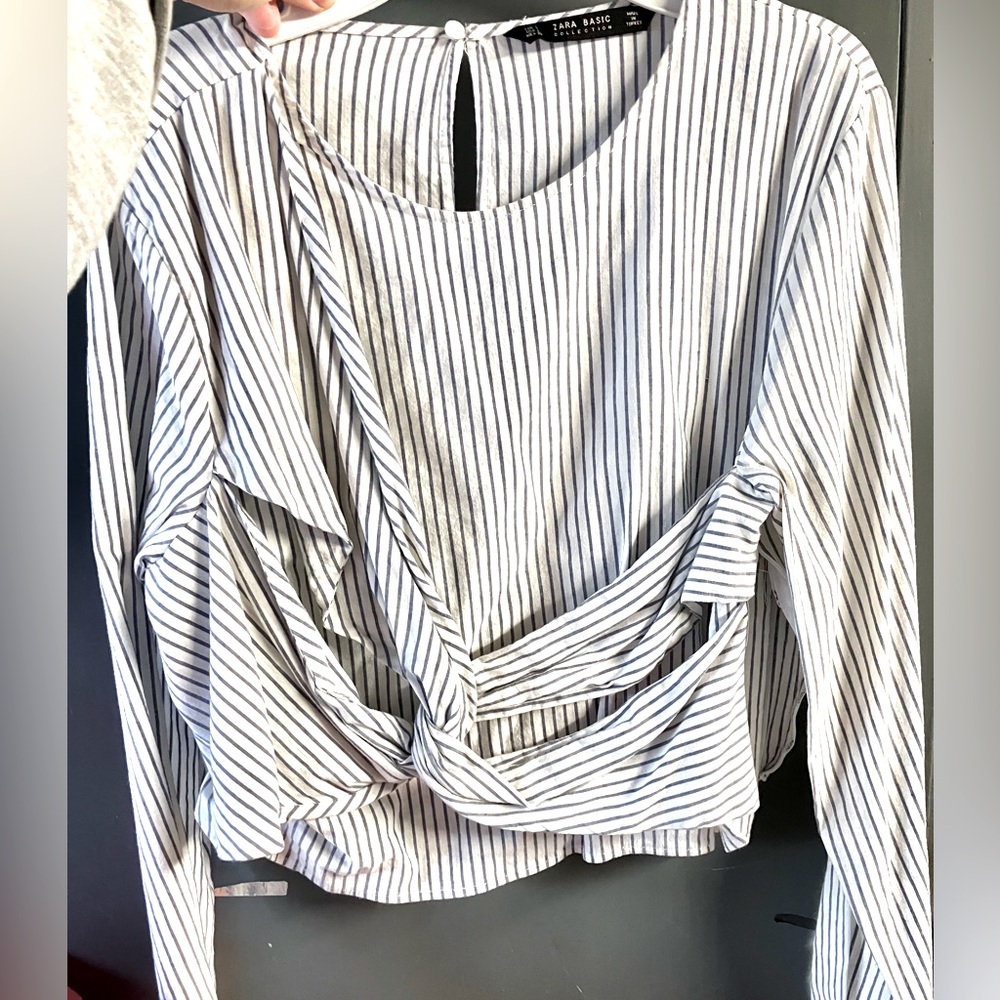 Zara striped long sleeve top